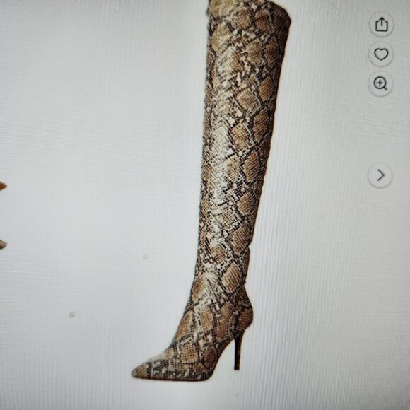 Jessica Simpson Over the knee "Abrine" Nat Sed Snake Print Boots. NIB. 6 - Picture 1 of 10